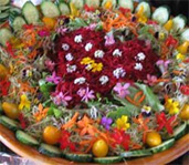 candle and flowers table